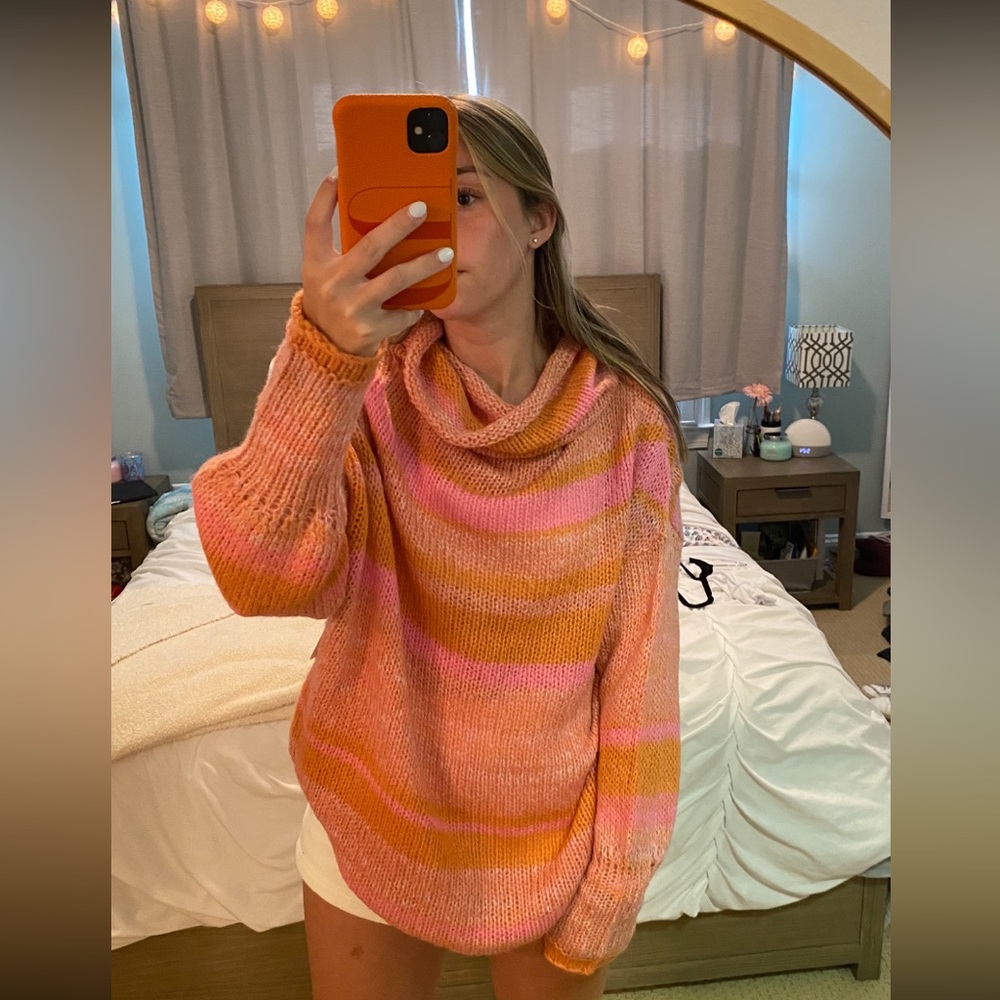 Pink and Orange Free People Sweat NWT